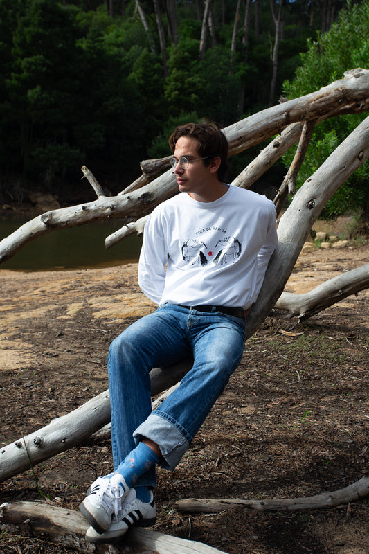 Unicorn white longsleeve t-shirt